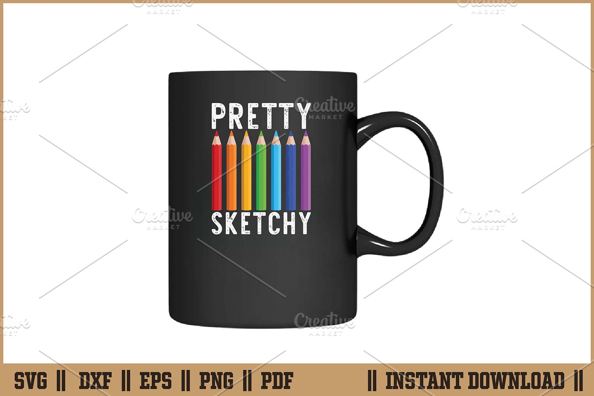 Pretty Sketchy Art Lover Quote SVG, a Work Illustration by Handy Arts Studio (Photo 3 of 3)