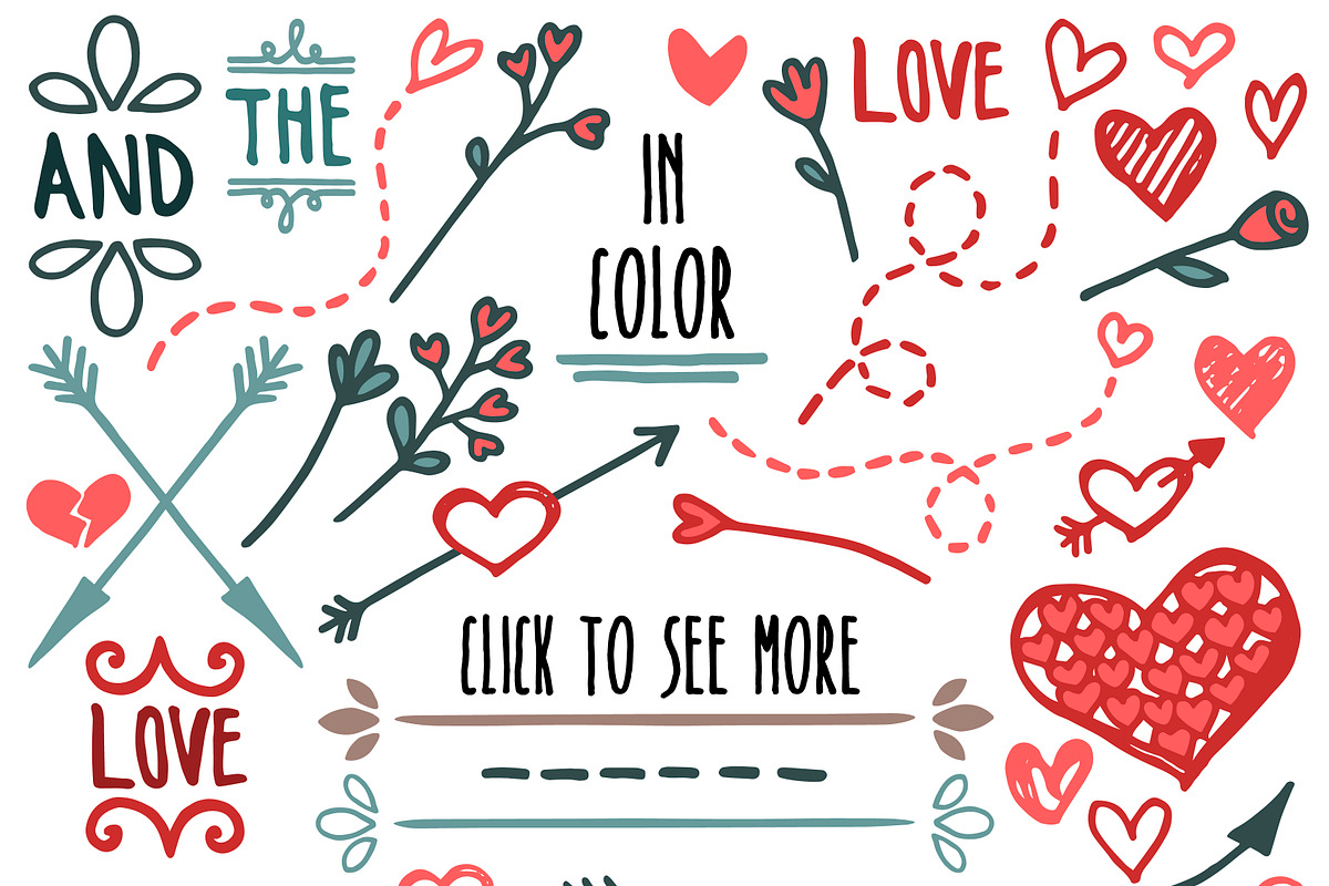 Hearts, arrows and frames, an Illustration by Lina_Lisichka (Photo 5 of 7)