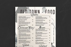 Rustic Menu With Halftone Effect