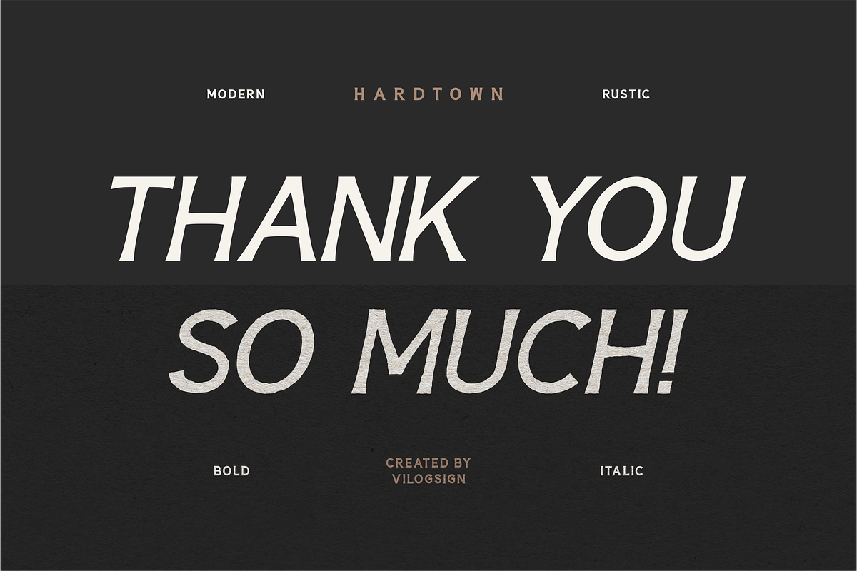 Hardtown a Vintage Sans Serif Font, a Sans Serif Font by Vilogsign (Photo 9 of 9)