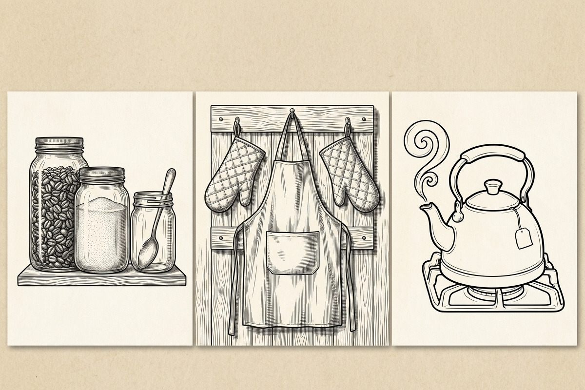 Coffee Lover Coloring Printable PDF, a Food Illustration by Image for Sale (Photo 3 of 3)