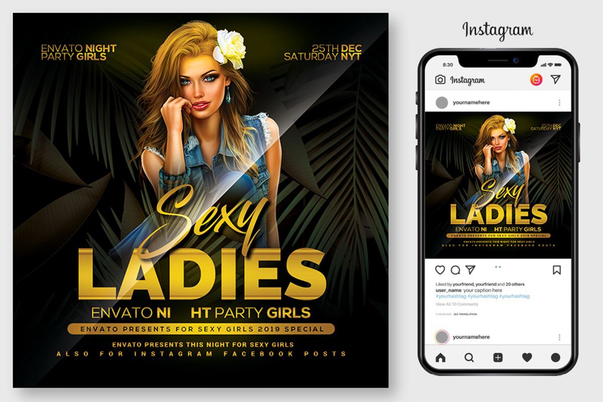 100 Night Club Party Flyers Bundle, a Flyer Template by graphicforest (Photo 43 of 72)