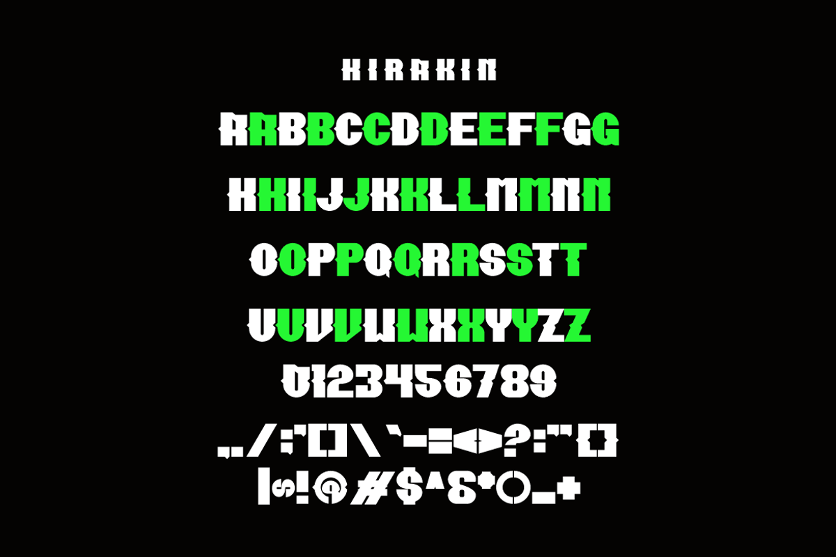 Hirakin - Gym Font, a Sans Serif Font by Iqsiart Studio (Photo 5 of 6)