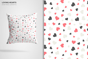 Loving Hearts Seamless Patterns