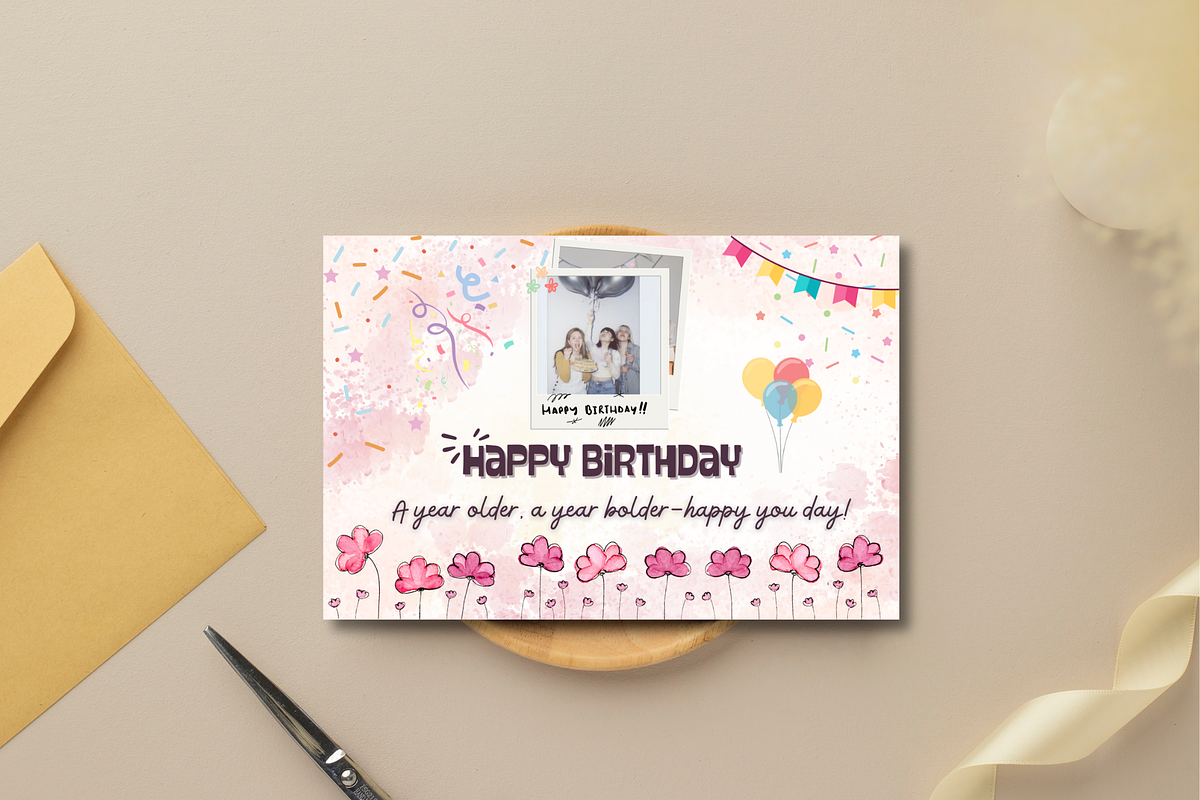 Cute & Unique Birthday Card - Canva, an Invitation Template by WynterLife Studio (Photo 2 of 4)