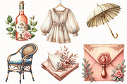 Watercolor Parisian Summer Clipart, an Illustration by OK Design (Thumbnail 5 of 5)