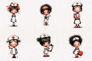 Whimsical Nurse Clipart PNG, a Seasonal Illustration by CreationArt (Thumbnail 4 of 5)