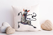 Watercolor Crazy Funny Zebra PNG, a Graphic by CitraGraphics (Thumbnail 5 of 6)