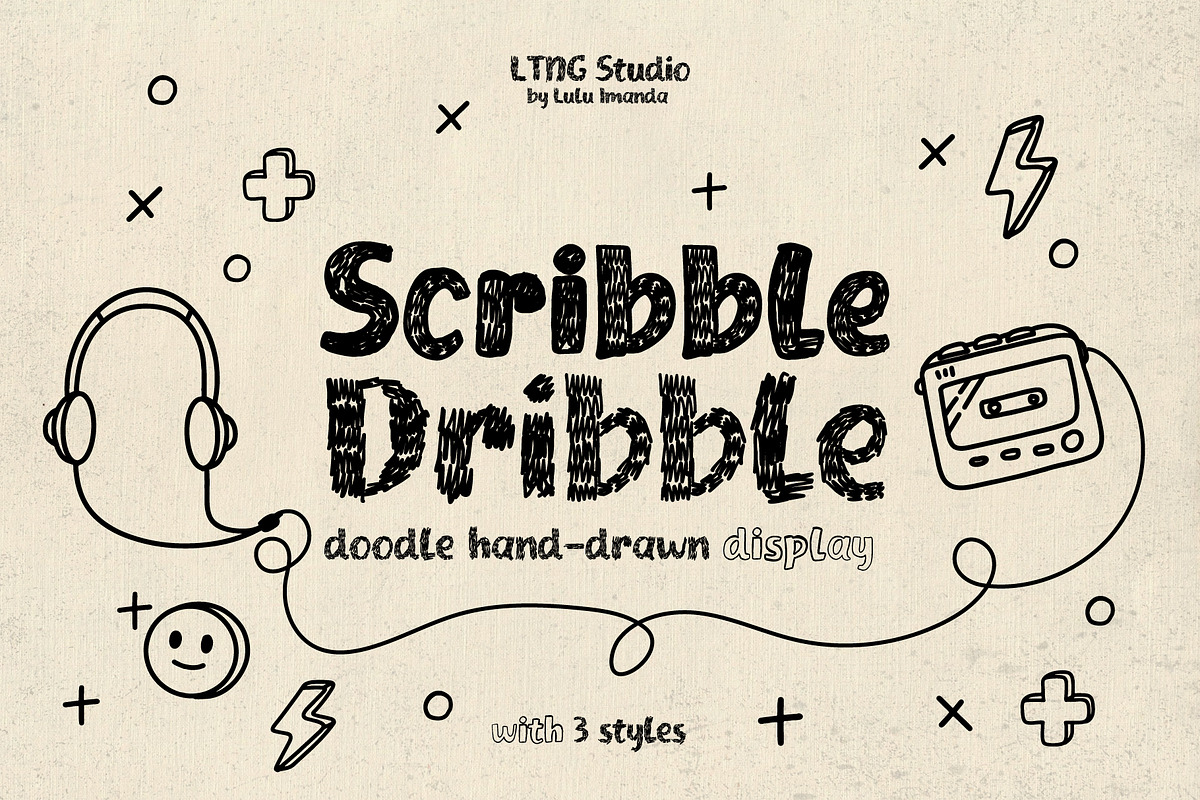 Scribble Dribble - Doodle hand-drawn, a Handwritten Font by LTNG STUDIO (Photo 1 of 9)
