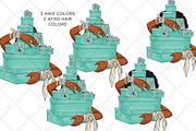 Fashion Planner Girls Clipart set, a Work Illustration by The GG Shop (Thumbnail 5 of 8)