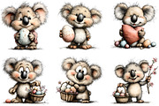 Whimsical Easter Koala Clipart, an Illustration by Sublimation Artist (Thumbnail 7 of 7)