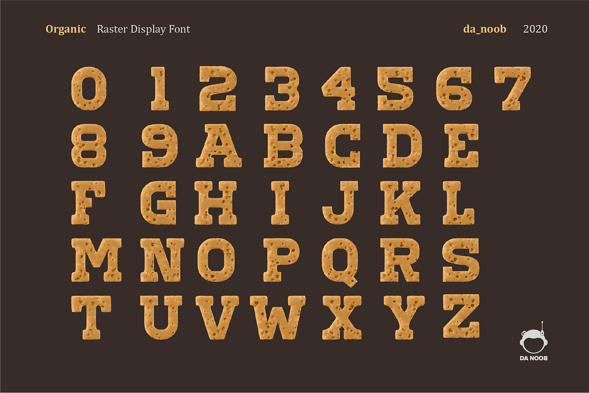 Cheese - Raster display font preview 2