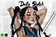80 Daily Sketch Procreate Brushes, a Brush Add-On by Nuclear Brushes (Thumbnail 1 of 7)