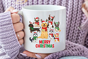 Retro Merry Christmas Dog Png, an Illustration by Craft Nest (Thumbnail 5 of 6)