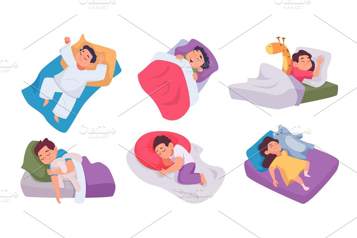 Kids sleeping. Cozy places for kids, a Person Illustration by Onyx