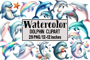 Dolphin Clipart, an Illustration by Design Market