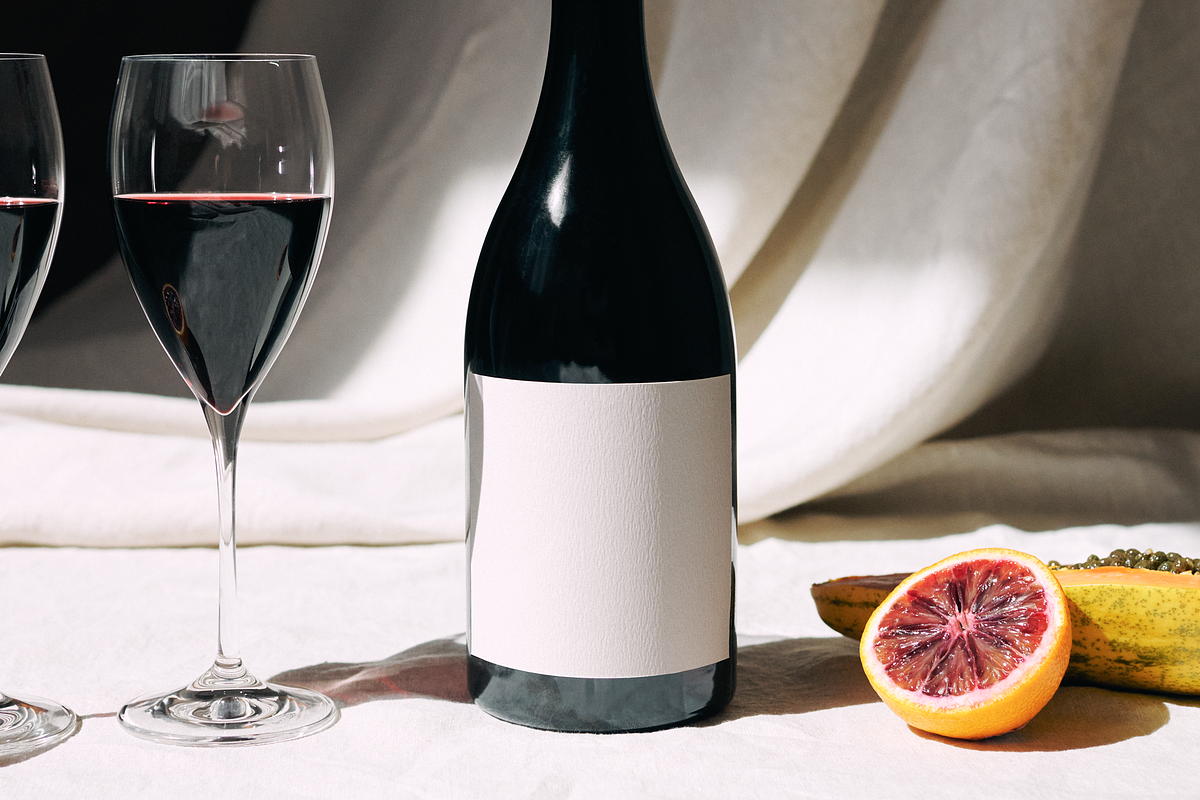 Wine Bottle & Label Mockup, a Product Mockup by Studio Black Cat (Photo 4 of 4)