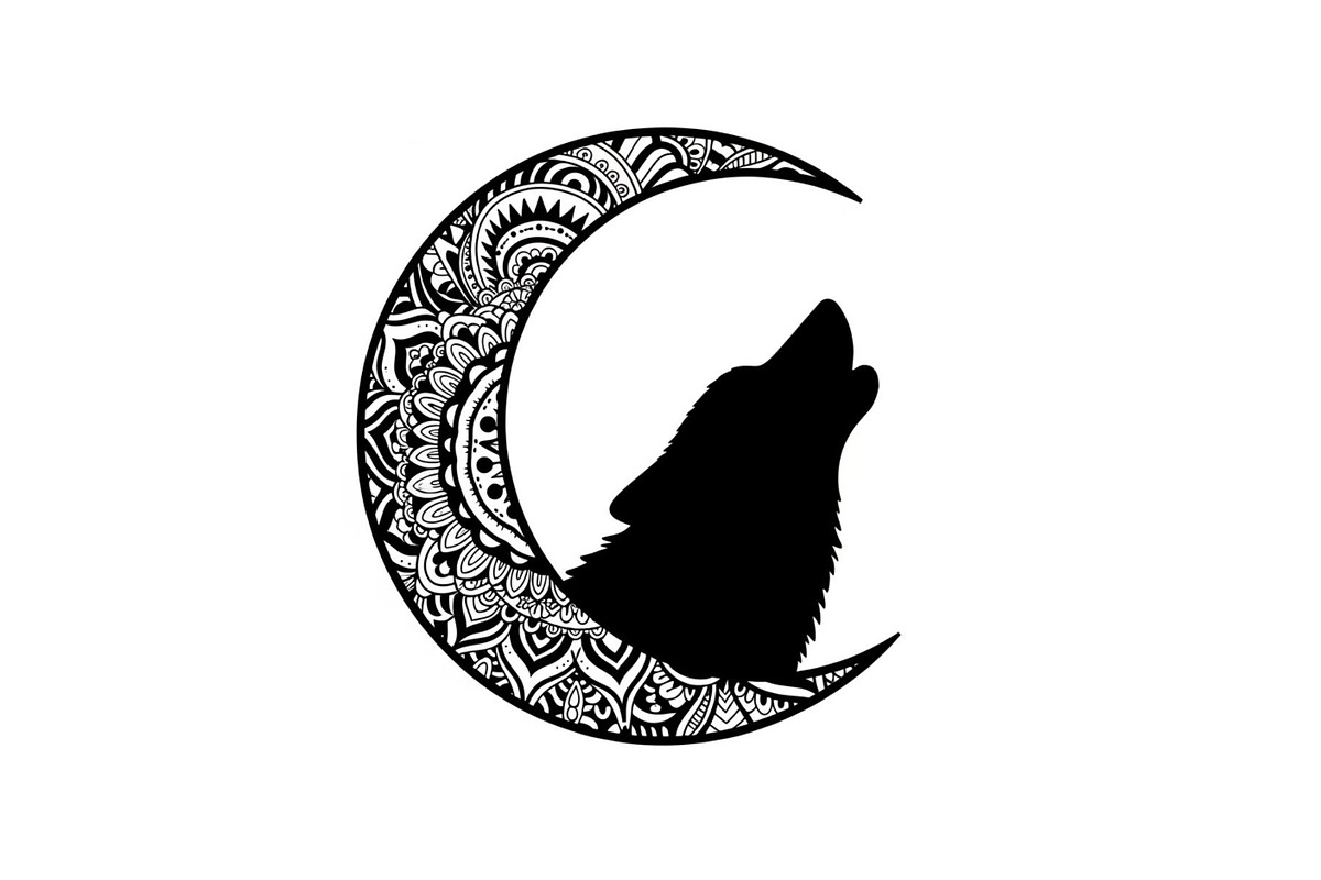 Mandala Moon Wolf SVG Bundle, an Illustration by Gaye Art (Photo 28 of 31)