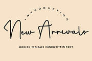 New Arrivals, a Handwritten Font by InermediaSTUDIO (Thumbnail 1 of 8)