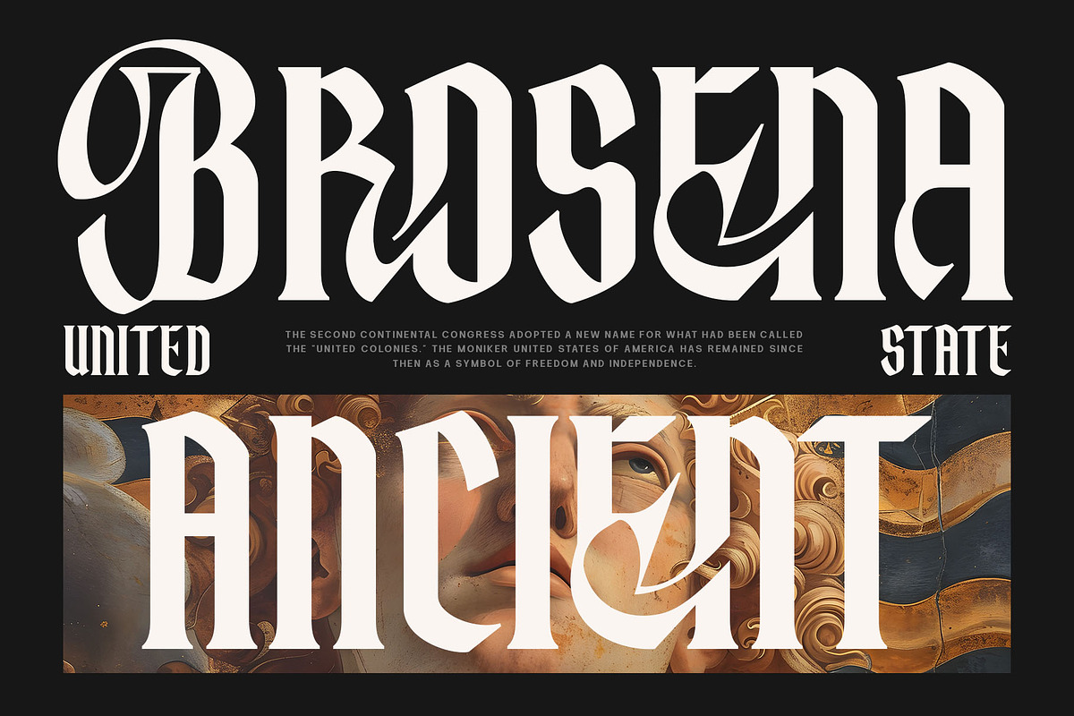 Zentras Typeface, a Blackletter Font by alit design (Photo 7 of 17)