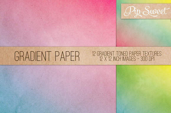 Gradient Paper Texture 12 Set preview 4