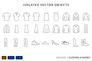 27 Clothes Illustrations + Bonus!