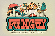 Funguy - Interlocked Slab Serif Font, a Slab Serif Font by The Pretty Letters (Thumbnail 1 of 11)