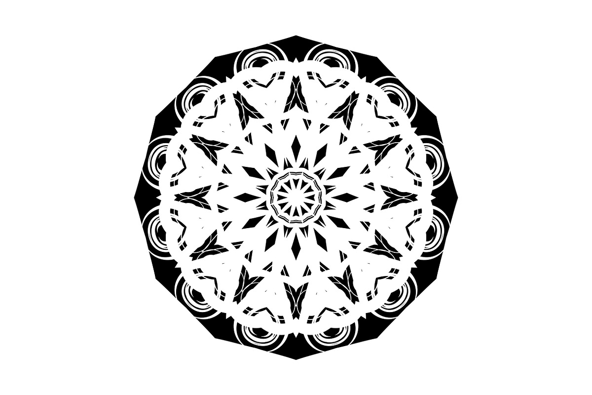 Black White Mandala Illustration Set, a Decorative Illustration by NJ Himel (Photo 8 of 101)