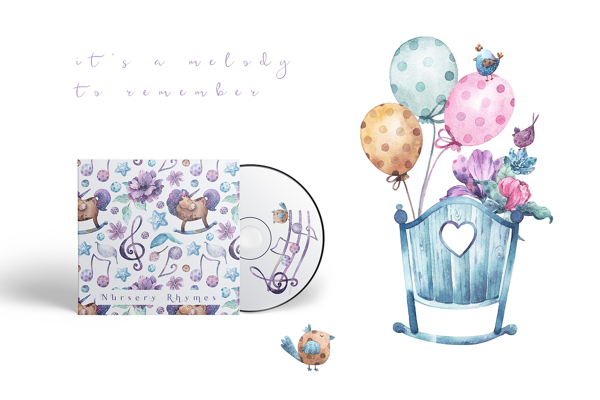 Lullaby - watercolor collection, an Object Illustration by Tatiana Troian (Photo 5 of 9)
