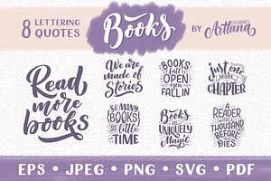Books Lettering Quotes