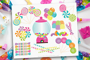 Candyland Sweets Clipart, SVG, a Food Illustration by MyClipArtStore (Thumbnail 1 of 3)