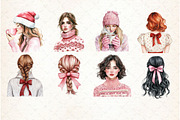 Chic Neon Pink Christmas Clipart, an Illustration by Libby Wishes (Thumbnail 3 of 7)