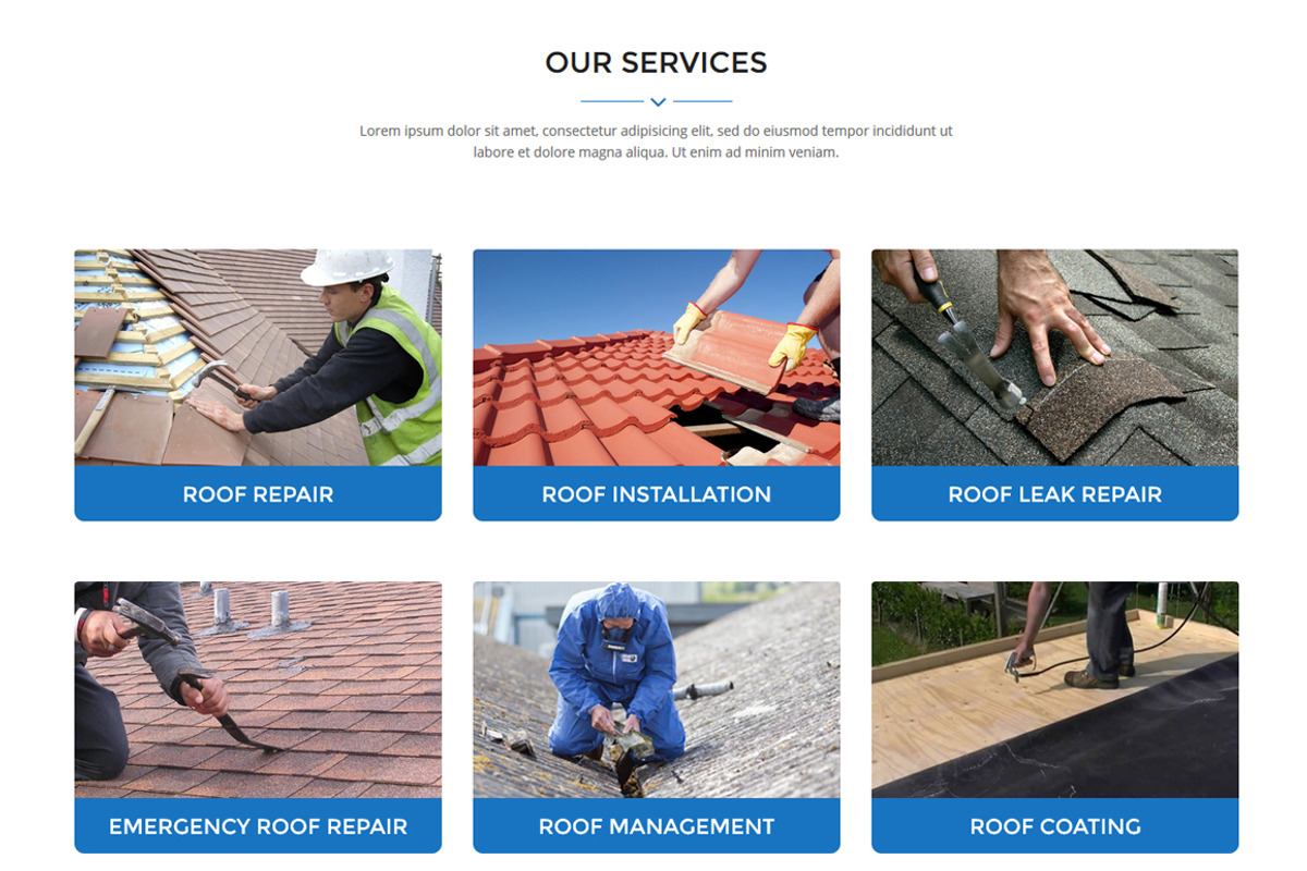 RoofCare HTML Template For Roofing, a Websites & App Template by oLanding (Photo 4 of 6)