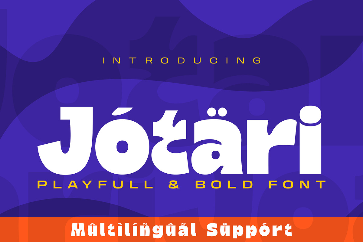 Jotari - Playfull Bold Font, a Sans Serif Font by Morisco (Photo 1 of 8)