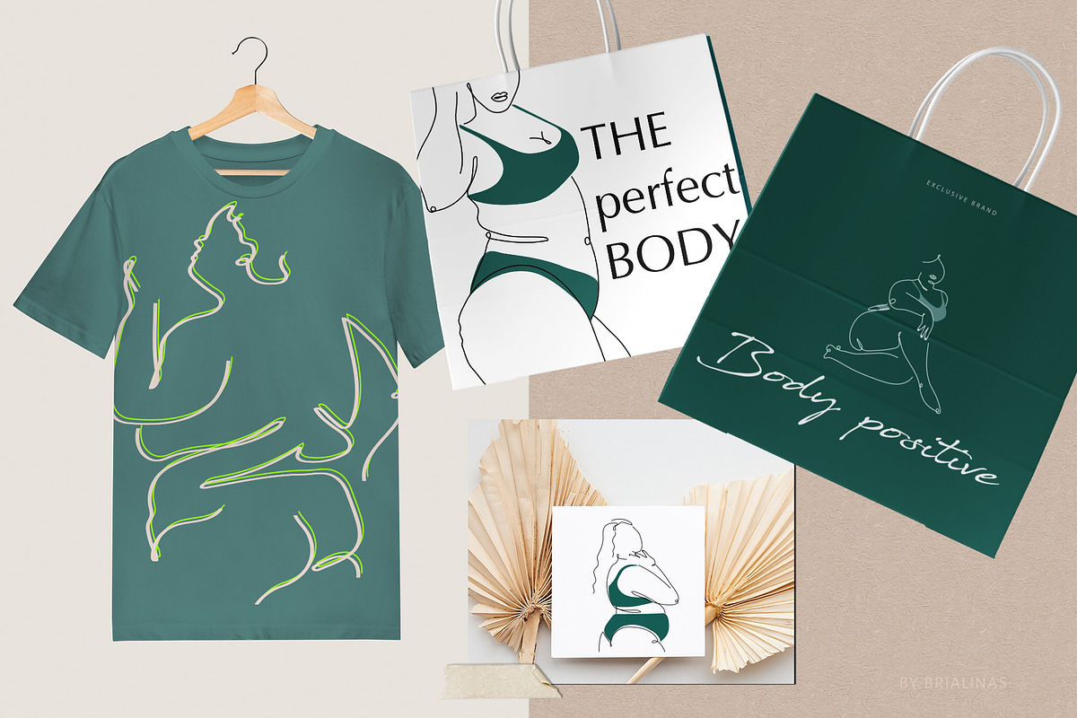Curvy BODY POSITIVE art Velvet Jade, an Illustration by brialinas (Photo 2 of 13)