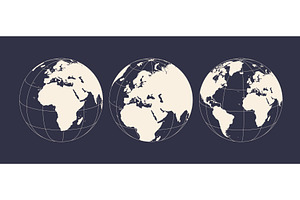 Globe, map, Europe Asia Africa, an Illustration by Foxys Graphic