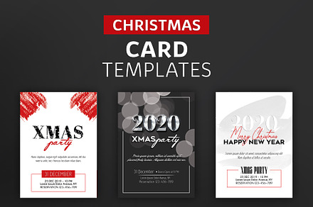 Christmas Card Templates, a Card Template by illycreative