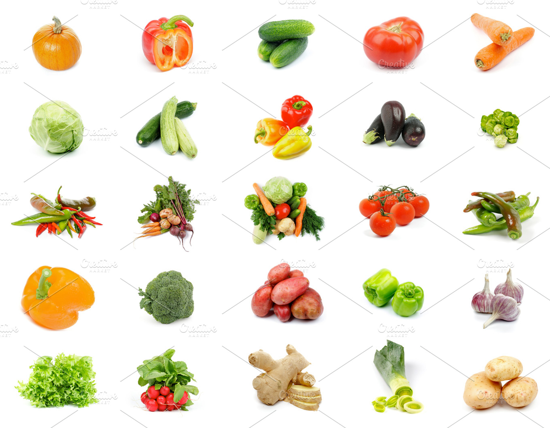 Collection of raw vegetables containing collection, raw, and vegetables, a Food & Drink Photo by zhekos