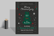 Christmas Party Poster Template, a Stationery Template by ContestDesign (Thumbnail 1 of 2)