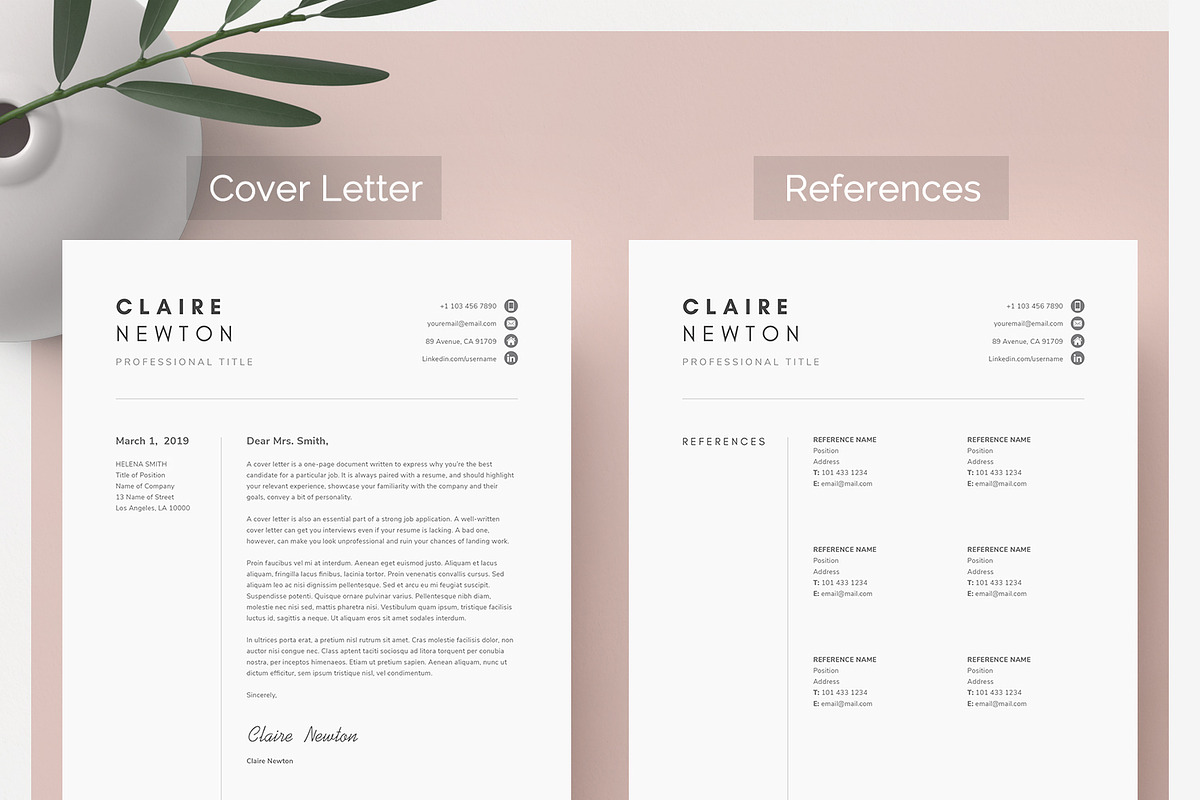 1, 2 and 3 Page Word Resume Template, a Resume Template by DemeDesign (Photo 5 of 7)