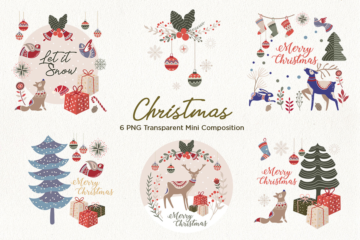 Christmas Doodle Collection, a Decorative Illustration by Papatongartist (Photo 2 of 4)