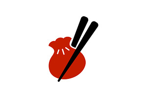 Money Bag Chinese Dumpling Logo, a Branding & Logo Template by Buqancreative