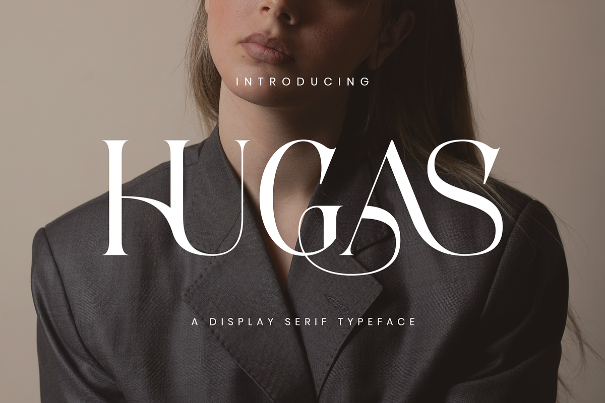 Hugas - Display Serif Font, a Serif Font by Aqeel_Art (Photo 1 of 12)