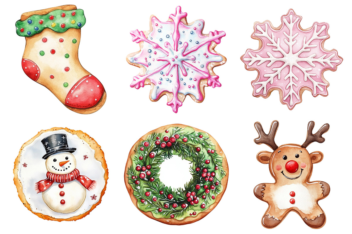 Christmas Cookie Sublimation Clipart, an Illustration by Daily.Designs (Photo 5 of 5)