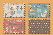 Wild Dinos clipart & paper set, an Illustration by Poppymoondesign (Thumbnail 3 of 5)