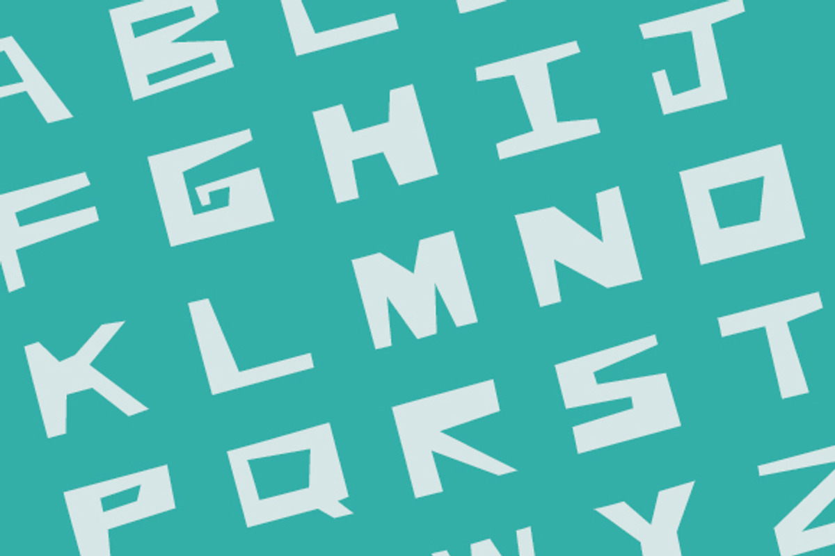 Deformed Abstract Font-4Compositions