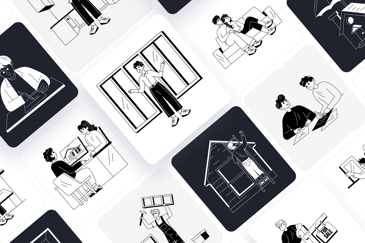 Animated Home Owner Illustration, an Outline Icon by Vectors Market (Photo 3 of 5)