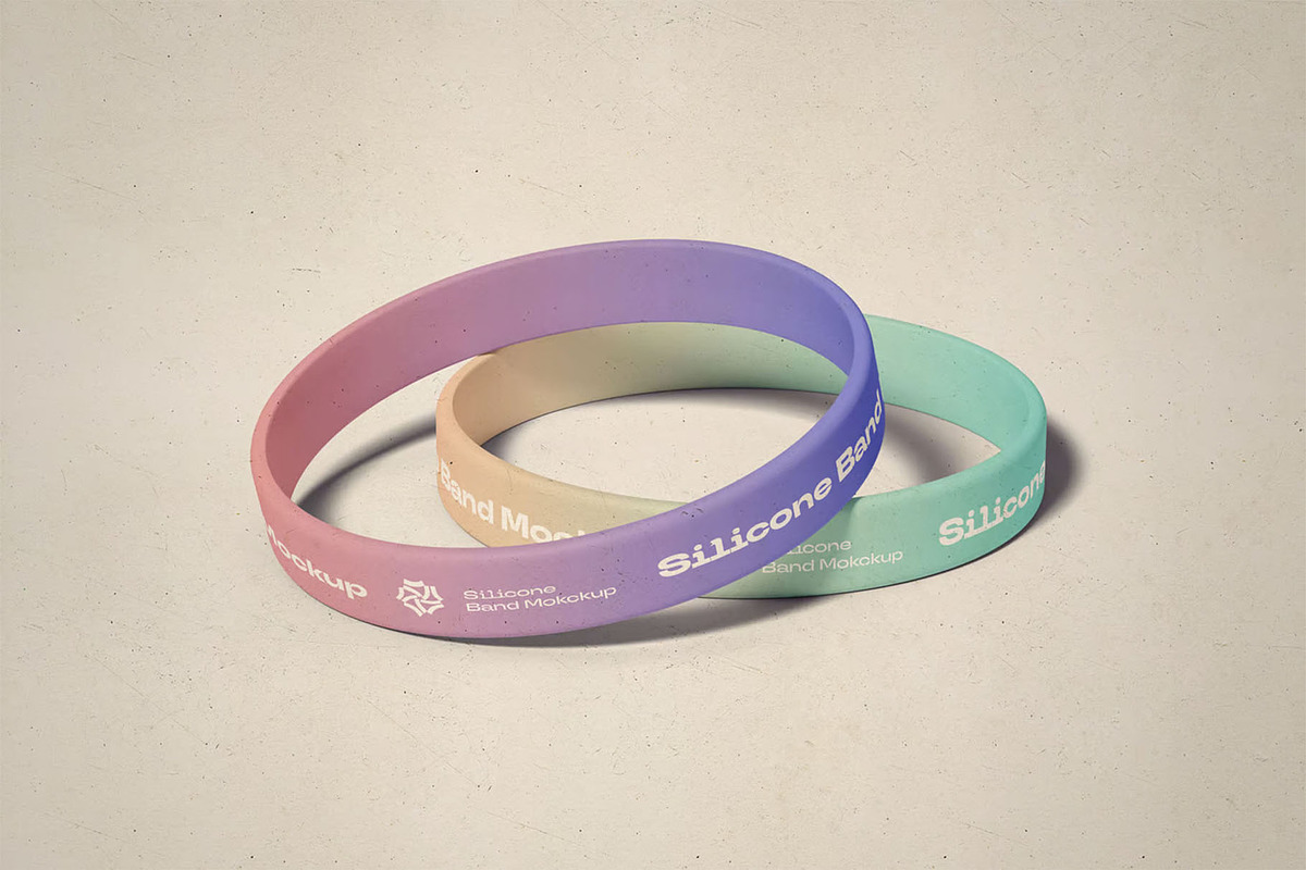 Silicone Band Mockup, an Advertising Mockup by Se٧enStudio (Photo 2 of 13)