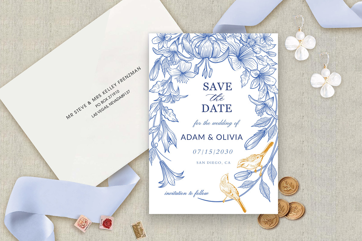 Love birds Save the Date Template, an Invitation Template by Shwet Art (Photo 1 of 6)