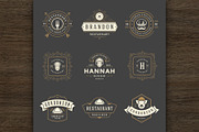 36 Restaurant Logos and Badges, a Branding & Logo Template by Vasya Kobelev (Thumbnail 4 of 15)